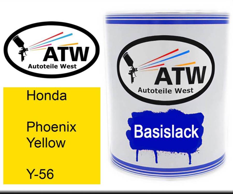 Honda, Phoenix Yellow, Y-56: 1L Lackdose, von ATW Autoteile West.